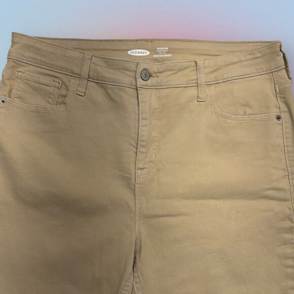 OLD NAVY Women’s 14 Tan ROCKSTAR High Rise Super Skinny Jeans - Picture 1 of 4
